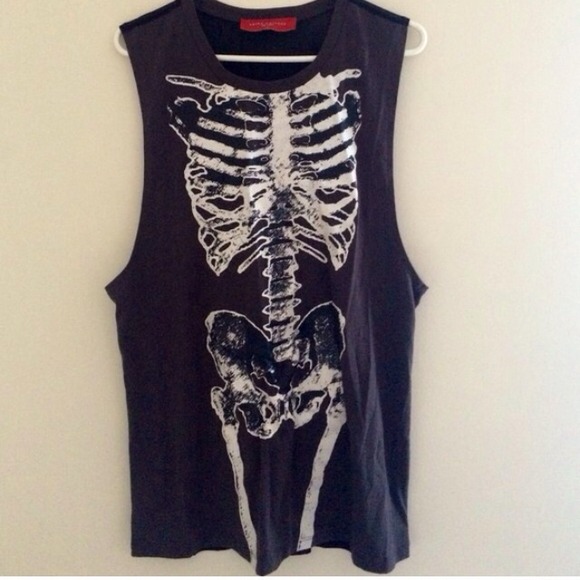 Akira Skeleton Tank with sheer black back