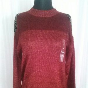 Guess Beaded Fusion Sweater Size Medium