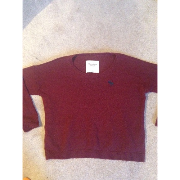 A&F Burgundy Raglan Sweater