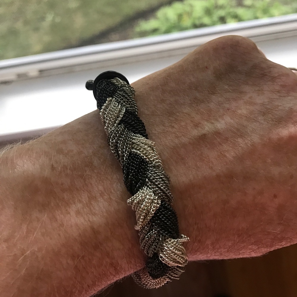 Tri-color silver bracelet