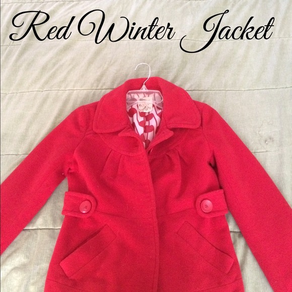 Red winter jacket