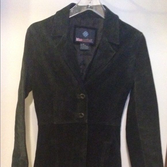 Suede trench coat