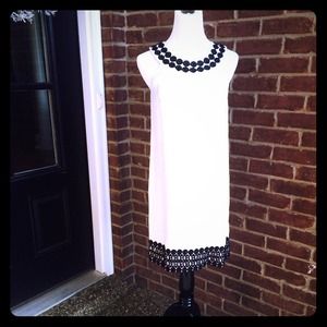 Nine West cream and black dress size 2