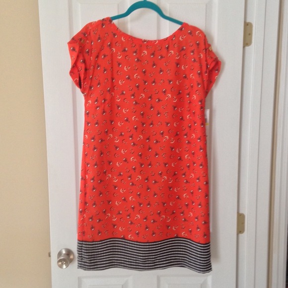 Tommy Hilfiger Short Sleeve Orange Anchor Dress