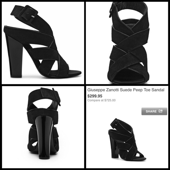 Giuseppe Zanotti Shoes - 💯Giuseppe Zanotti black suede heels.💯