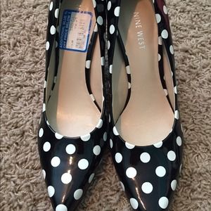Nine West polka dot heels!