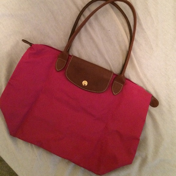 AUTHENTIC Hot Pink Medium Longchamp Tote
