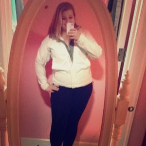 White Northface windbreaker size Large