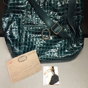 Brighton emerald green croc purse
