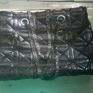 Quilted Big Buddha Purse with Chain Straps