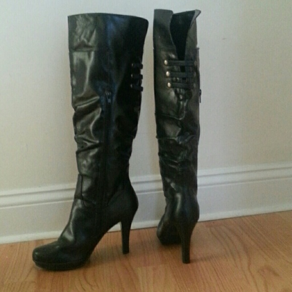 Rampage High heel comfortable black boots 8