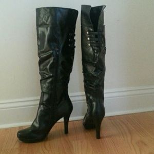Rampage High heel comfortable black boots 8