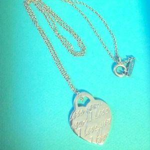 AUTHENTIC TIFFANY I LOVE YOU NECKLACE - like new!
