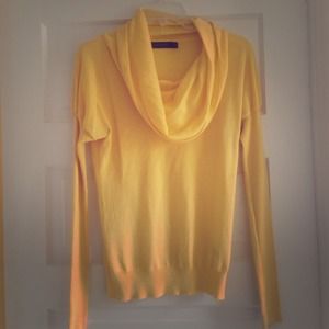 The Limited Yellow Cowl Neck Sweater