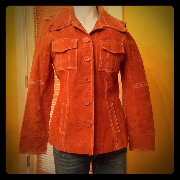Vintage Boho BKE Leather Sued  Retro coat/jacket