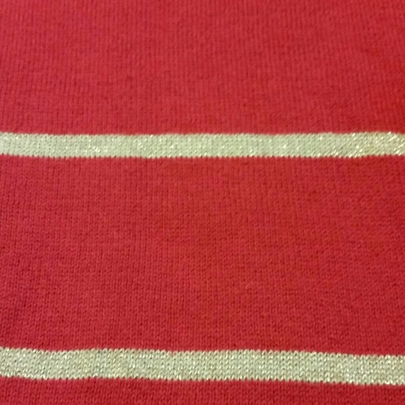 Red Sweater with Gold Stripes - Picture 3 of 4