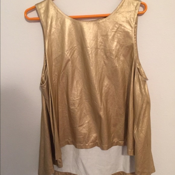 Gold crop top
