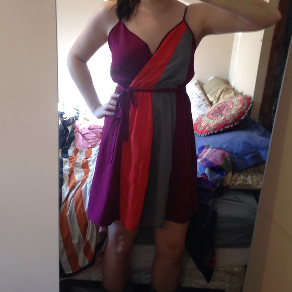 Colorblock summer sun dress