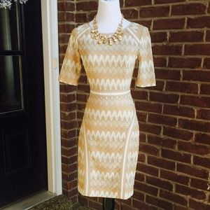 Sold - Antonio Melani cream & white dress