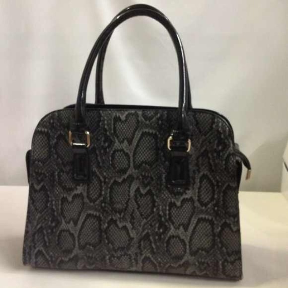 Handbags - Reptile Print & Patent Leather Handbag