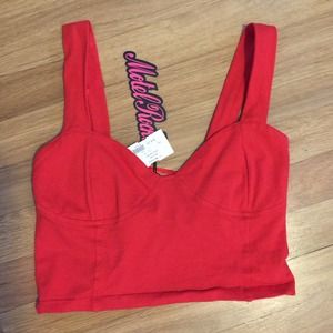 Motel Rocks red Crop Top