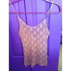 Free people tan flower tank