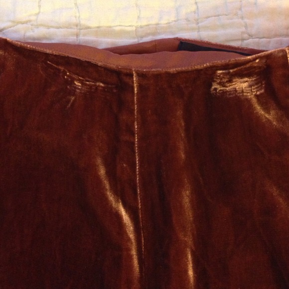 Bundled. Brown velvet skirt - Picture 2 of 4