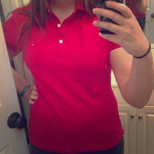 Red Tommy Hilfiger shirt