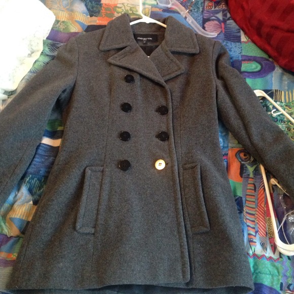 Grey pea coat