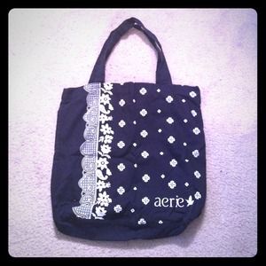 Arie Navy Blue Cotton Bag