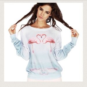 Wildfox flamingo love  jumper