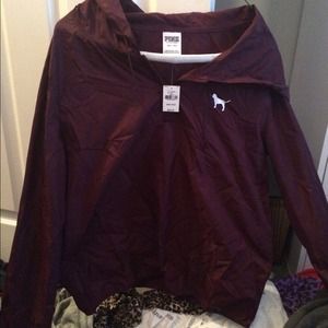 Burgundy pink rain coat!