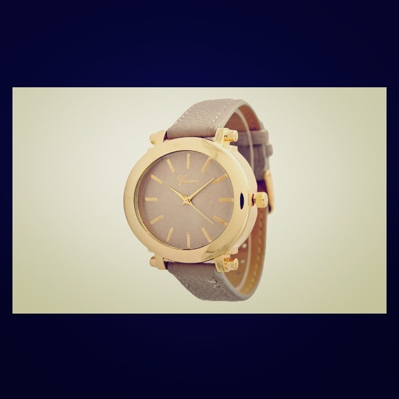 NWOT Geneva Women's Gray Retro Oval Watch