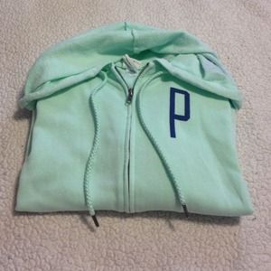 VS PINK mint zip up sweater 💎