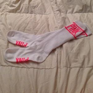 PINK High-Knee Socks