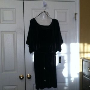NWT Black velour look dress