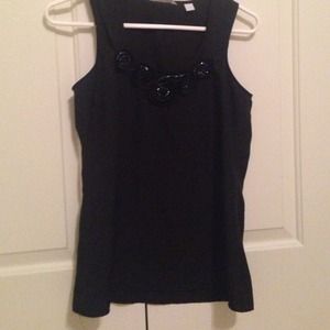 Black tank top with detailing
