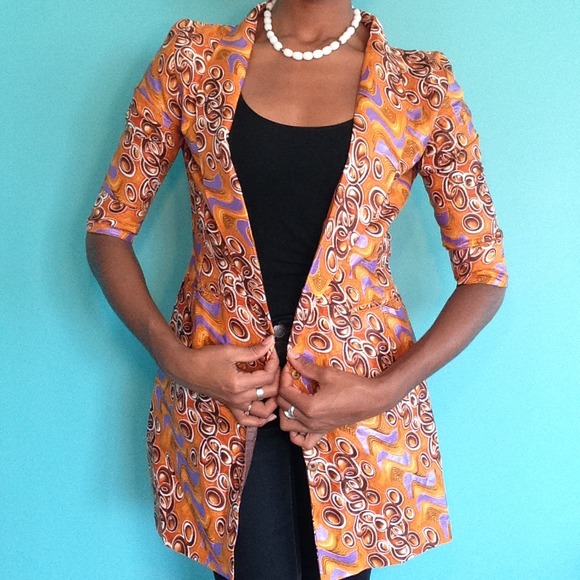 Custom made African Print Blazer