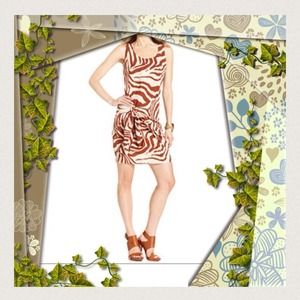 Animal print sarong style dress
