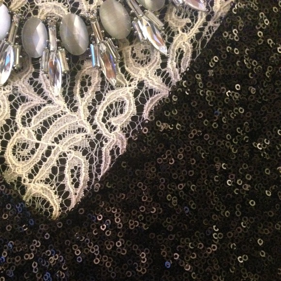 Black Sequin Top - Picture 2 of 3