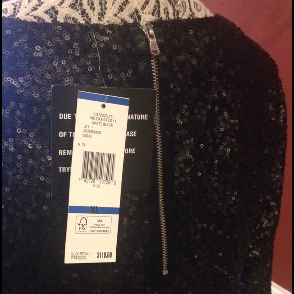 Black Sequin Top - Picture 3 of 3