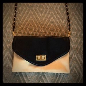 Aldo black and white cross body purse