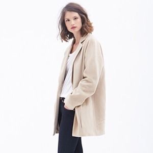 Forever 21 Longline Pleated Blazer