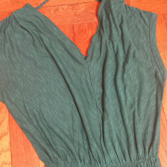High low turquoise maxi with elastic waist - Picture 2 of 3