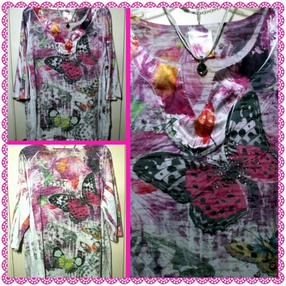 Butterfly Print Blouse