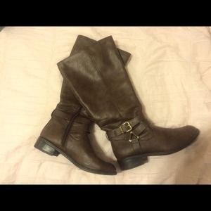 Brown riding boots