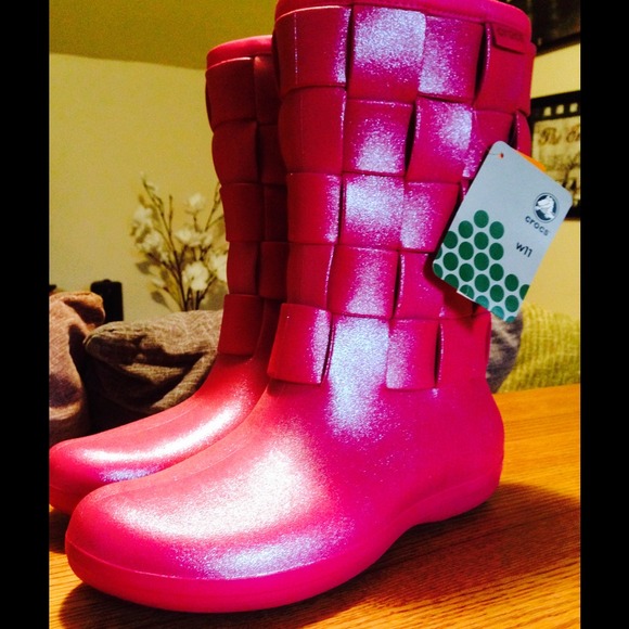 Pink Croc boots!!!!