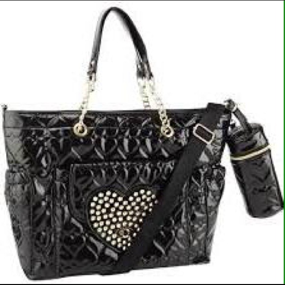Betsey Johnson Be Mine Diaper Bag with Accessories