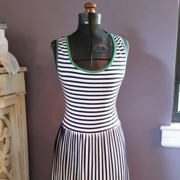 ANTHROPOLOGIE striped open back dress by Puella