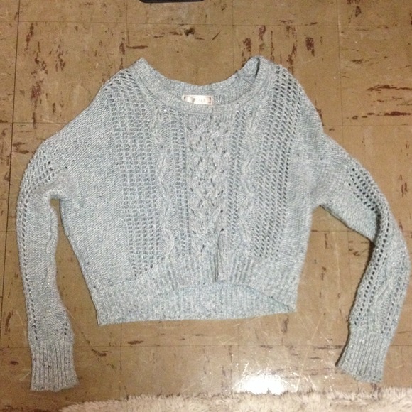 Light Blue/Gray Batwing Sweater